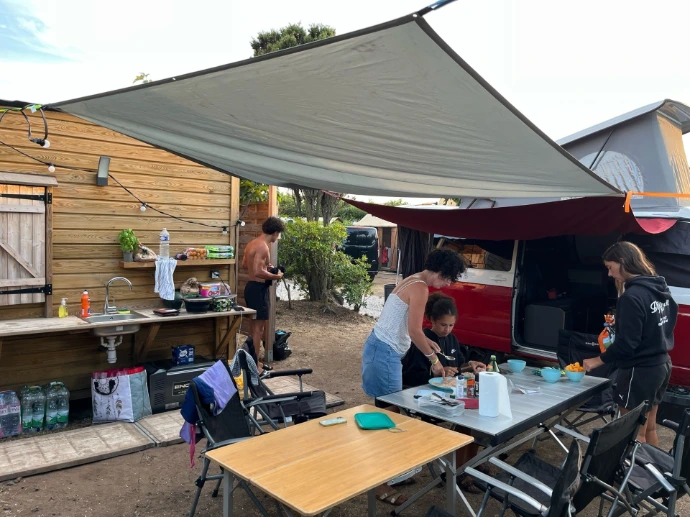 Camping-Ambiente. Die Familie Breizhli ist unterwegs.