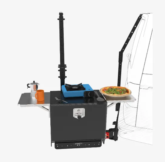 Caisse de rangement avec tablettes